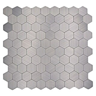 Selbstklebemosaik Hexagon SAM 4MMHX (28 x 29 cm, Metall, Silber)