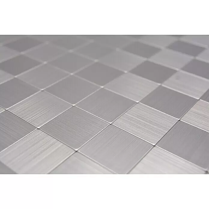 Selbstklebemosaik SAM 4MM25 - 30,5 x 30,5 cm, Silber, Glänzend - Detailaufnahme