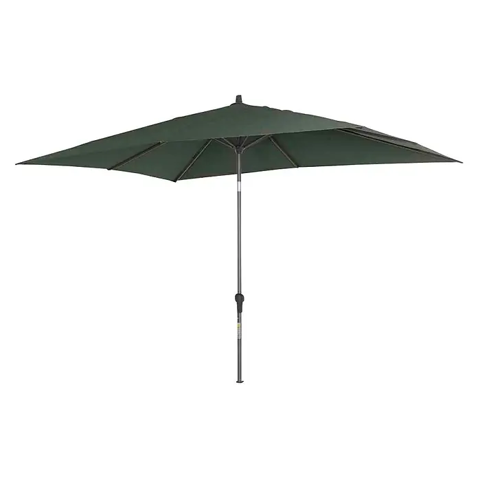 Siena Garden Marktschirm Avio - Olive, Bespannungsmaß (L x B): 300 x 200 cm - Dieser rechteckige, dunkelgrüne Gartenschirm mit Mittelstange spendet Schatten im Freien. Ideal für entspannte Stunden im Garten.