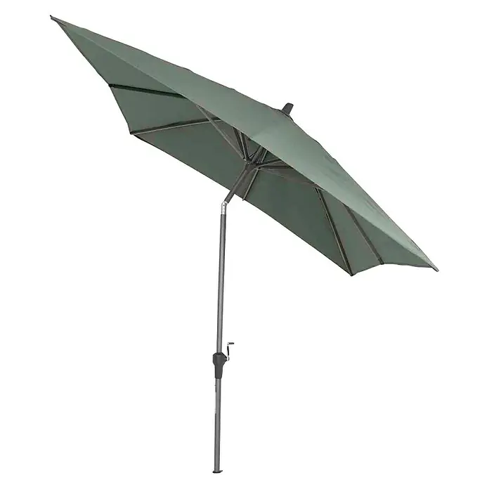 Siena Garden Marktschirm Avio - Olive, Bespannungsmaß (L x B): 300 x 200 cm - Grauer Sonnenschirm mit stabilem Standfuß, ideal für den Garten oder die Terrasse. Schützt vor Sonne und sorgt für angenehmen Schatten.