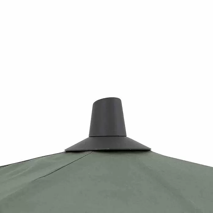 Siena Garden Marktschirm Avio - Olive, Bespannungsmaß (L x B): 300 x 200 cm - Grüne Markisenhaube mit dunkelgrauem Kunststoffknauf.