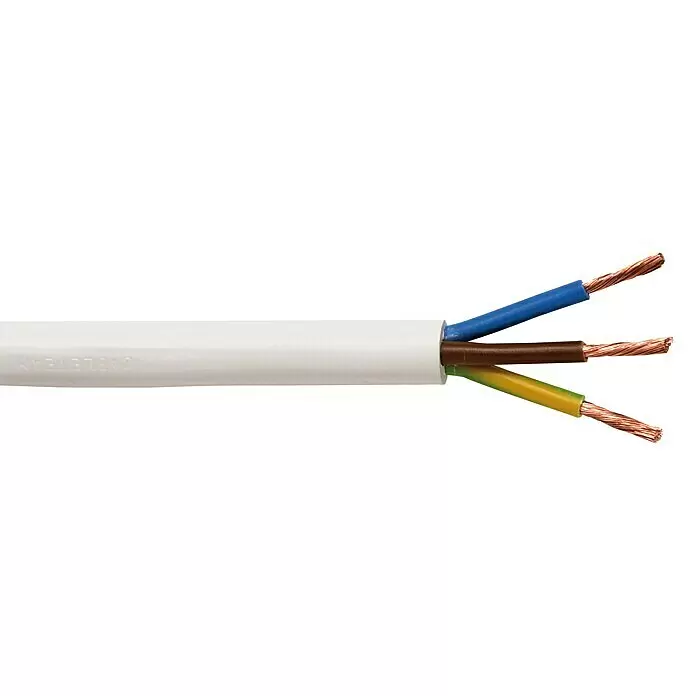 Schlauchleitung Meterware H05VV-F 3G2,5 - Anzahl Adern: 3, 2,5 mm², Weiß - Detailaufnahme
