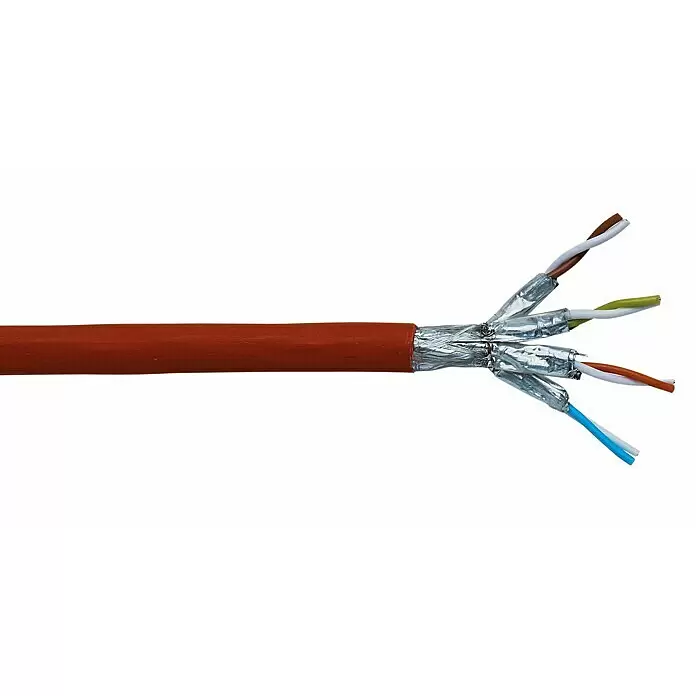 Netzwerkleitung CAT 7 - 10 m, Orange - Detailaufnahme