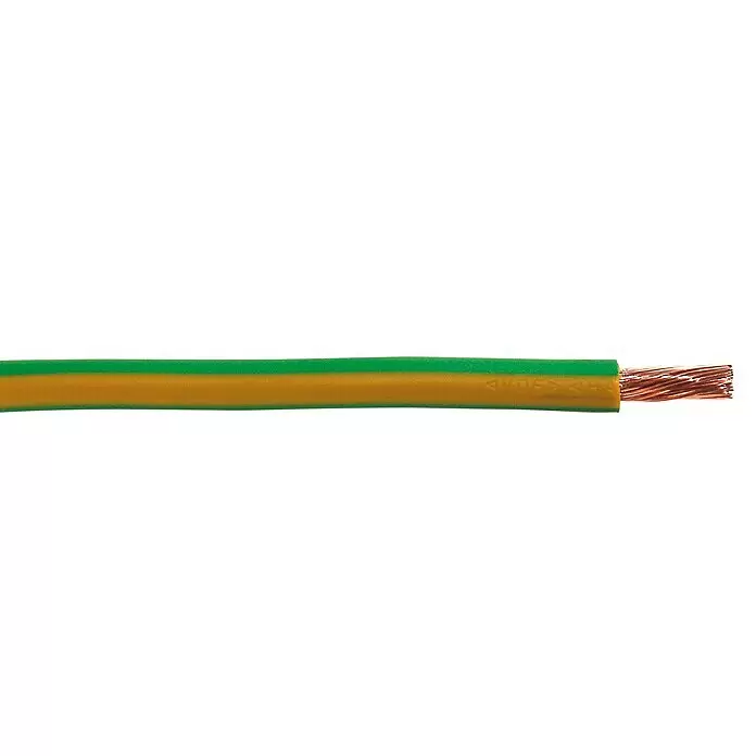 Aderleitung Meterware H07 V-K 1x16 mm²Anzahl Adern: 1, Grün/Gelb, 16 mm²
