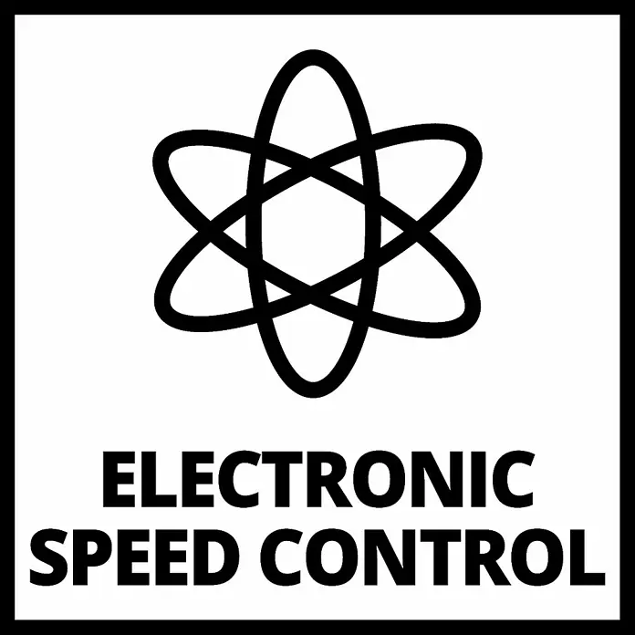 Einhell Power X-Change 18V Handstreuer GE-US 18 Li-Solo - Streubreite: 5 m, Fassungsvermögen: 3,3 l - Symbol für elektronische Drehzahlregelung für Werkzeuge und Maschinen mit präziser Geschwindigkeitsanpassung für optimale Leistung.