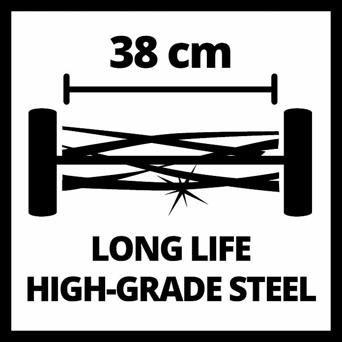 Einhell Power X-Change Akku-Spindelmäher GE-HM 18/38 Li-SoloOhne Akku, 4 Ah, Schnittbreite: 38 cm Sketch