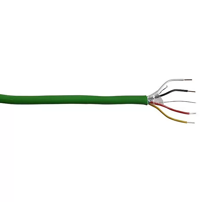 Installationskabel Meterware Busleitung J-Y ST YH 2x2x0,8 - Grün, 0,8 mm² - Detailaufnahme