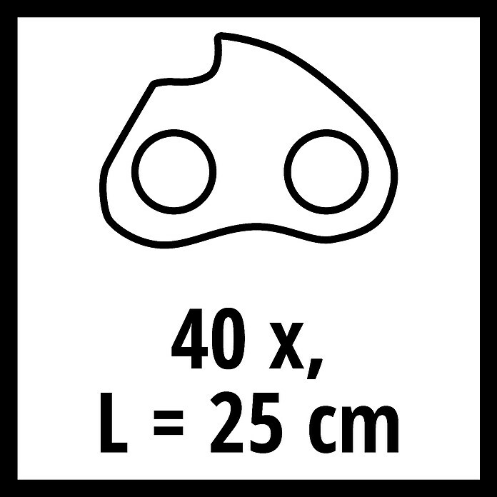 Einhell Power X-Change SägekettePassend für: alle Einhell Kettensägen, Treibglieder: 40 Stk. Sketch