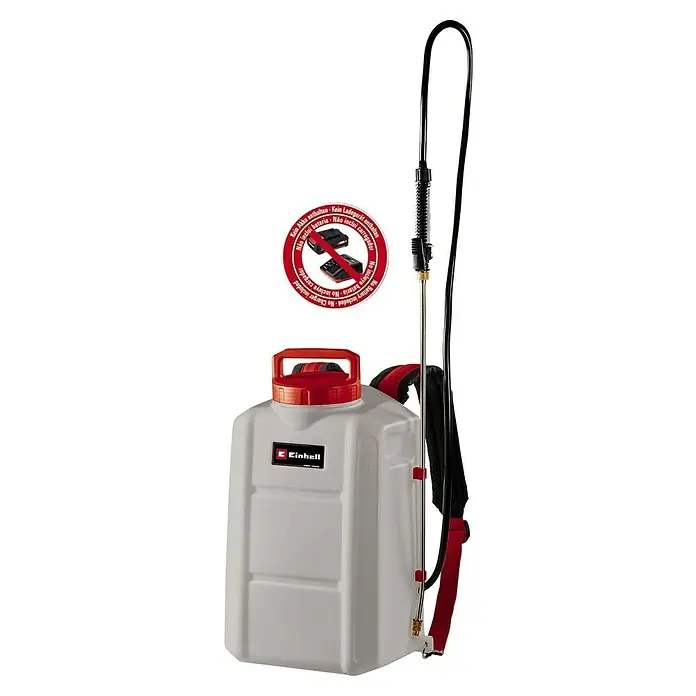 Einhell Power X-Change 18V Drucksprühgerät GE-WS 18/150 Li-Solo - Betriebsdruck: 4,5 bar, Kunststoff - Abbildung eines Akku-Rückensprühgeräts von Einhell, ideal für Gartenarbeiten, jedoch ohne Akku und Ladegerät.