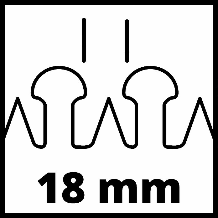 Einhell Power X-Change Akku-Heckenschere GC-HH 18/45 LI T-SO18 V, Li-Ionen, Ohne Akku, Schnittlänge: 41 cm Sketch