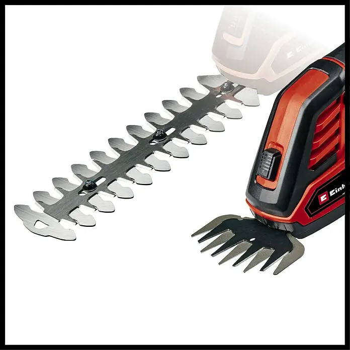 Einhell Power X-Change 18V Akku-Gras- & Strauchschere GE-CG 18/100 Li-Solo - 18 V, Ohne Akku - Akkubetriebene Strauch- und Grasschere mit austauschbaren Messern für flexibles Trimmen und Schneiden im Garten.