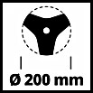 Einhell 3-Zahn-Dickichtmesser (200 mm, Passend für: alle Einhell Sensen) | BAUHAUS