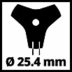 Einhell 3-Zahn-Dickichtmesser (200 mm, Passend für: alle Einhell Sensen) | BAUHAUS
