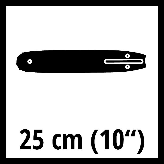 Einhell Ersatz-SchwertPassend für: Akku-Kettensägen GC-LC 18 Li, GE-LC 18 Li, GAK-E 20 Li, AKS 18/25 Li, Länge: 25 cm Sketch