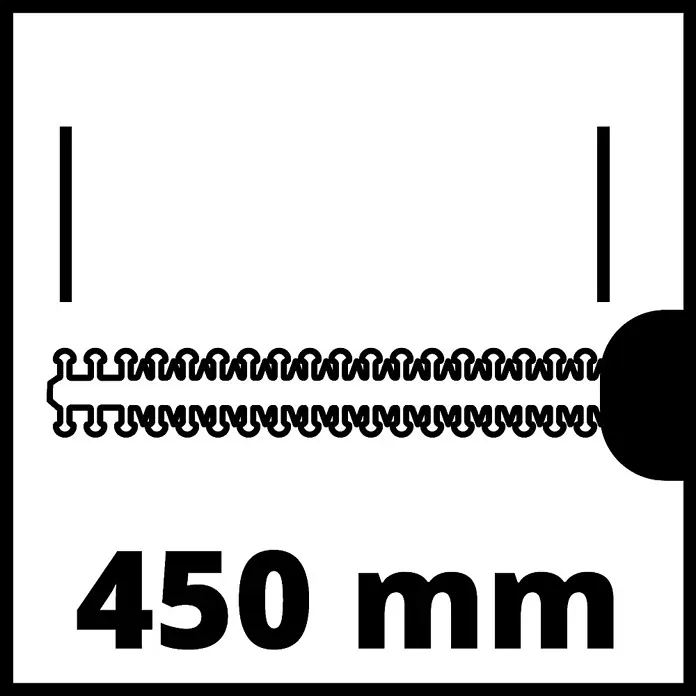 Einhell PXC 18V Multiherramienta de jardín 36VGE-LM 36/4in1 - 36 V, Iones de litio, Sin batería - Ilustración de una cadena de sierra de 450 mm, ideal para trabajos de carpintería y proyectos de aserrado.