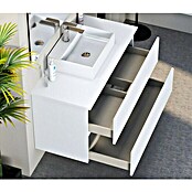 Mueble de lavabo Fons (46 x 90 x 56 cm, Blanco seda, Mate)