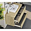 Mueble de lavabo Fons (46 x 100 x 56 cm, Nature, Mate)