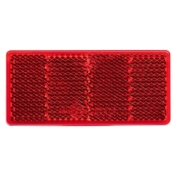 Stema Reflektor - 69 x 31,5 mm - Rechteckiger, roter Reflektor für erhöhte Sichtbarkeit und Sicherheit im Straßenverkehr.