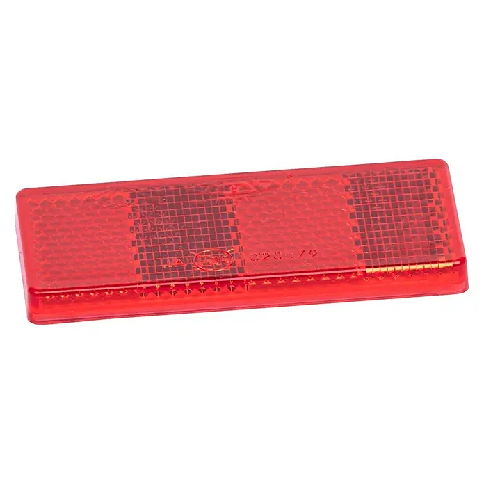 Stema Reflektor - 69 x 31,5 mm - Reflektor rot, rechteckig, zur Erhöhung der Sichtbarkeit an Fahrzeugen und Anhängern, für mehr Sicherheit im Straßenverkehr.