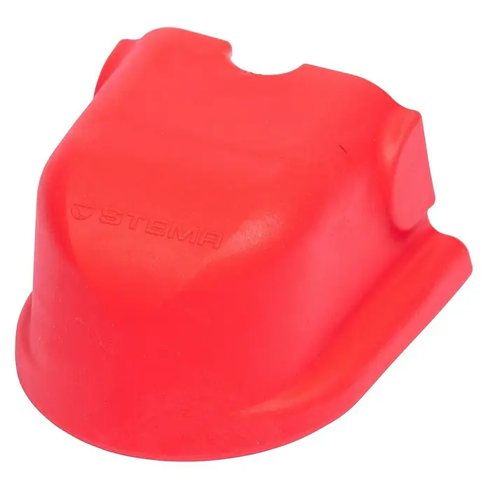 Stema Kupplungsschutzkappe Red Nose - Passend für: Anhänger mit KNOTT-Kupplung, Material: Aluminium - Rote STEMA Abdeckung, ein Schutzelement, das Funktionalität und Schutz in einem kompakten Design vereint. Ideal für diverse Anwendungen.