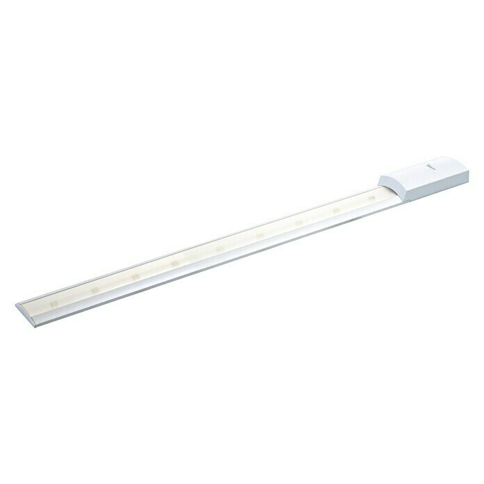 Müller-Licht LED-Unterbauleuchte Naxos10 W, Wippschalter, 599 x 55 x 27 mm, Weiß Diagonal View