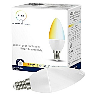 Müller-Licht Tint LED-Lampe (E14, 6 W, C35, 470 lm, Bedienung von unterwegs)