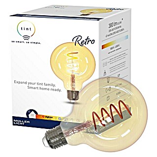 Müller-Licht Tint LED-Leuchtmittel Retro Globe (5,5 W, G95, 380 lm, Bedienung von unterwegs)