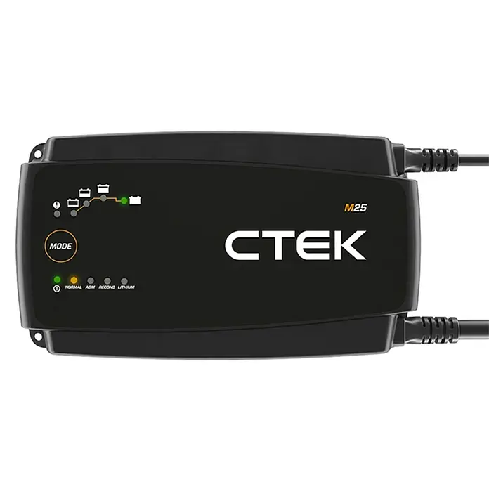 CTEK Automatik-Ladegerät M 25 EU - Kapazität: 40 Ah - 500 Ah - Abbildung des CTEK M25 Batterieladegeräts, einem intelligenten Ladegerät für verschiedene Batterietypen.