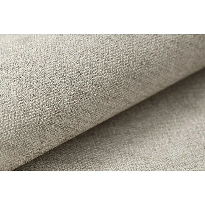 Rasch Kimono Vliestapete - Hellbraun, Uni, 10,05 x 0,53 m - Nahaufnahme von grauem Textilgewebe, das sich durch seine feine Struktur und weiche Textur auszeichnet. Ideal für Polsterarbeiten und Textilprojekte.