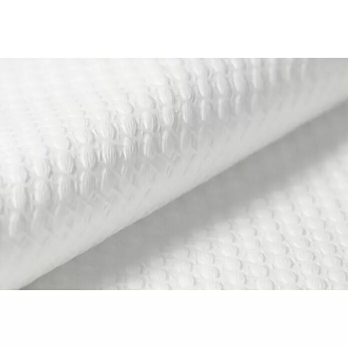 Rasch Vliestapete Feel Good Glasfaser-Optik - Weiß, Uni, 10,05 x 0,53 m, Wabenstruktur - Detailaufnahme