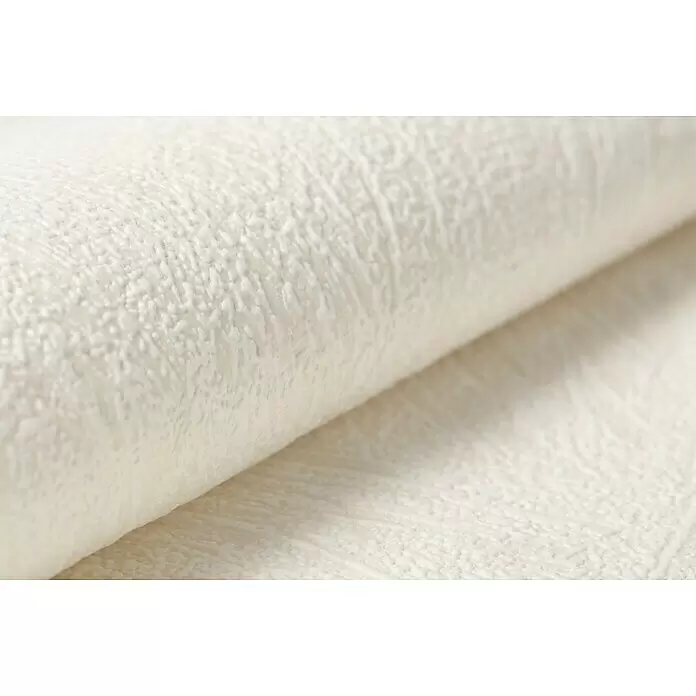 Rasch Vliestapete Putzstruktur - Creme, Uni, 10,05 x 0,53 m, Spachtelstruktur - Detailaufnahme