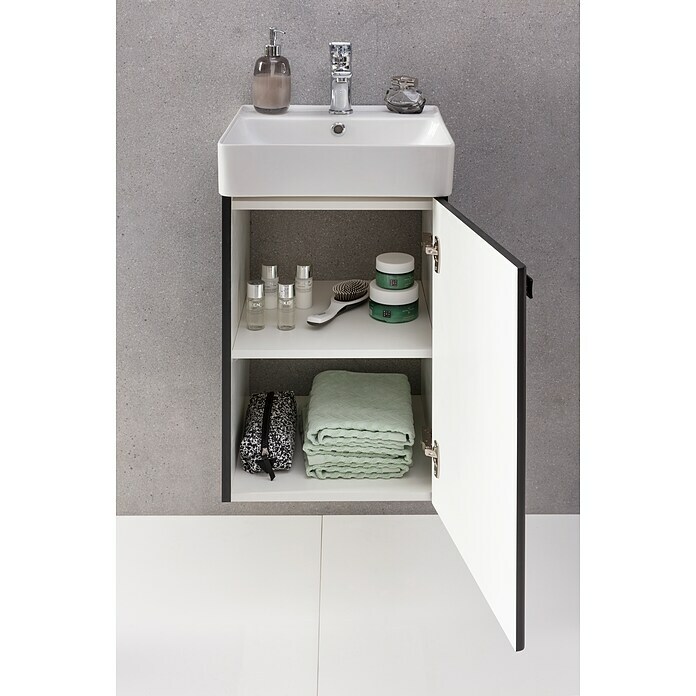 Camargue Visita Mueble de lavabo (40 x 40 x 60 cm, Antracita, Mate)