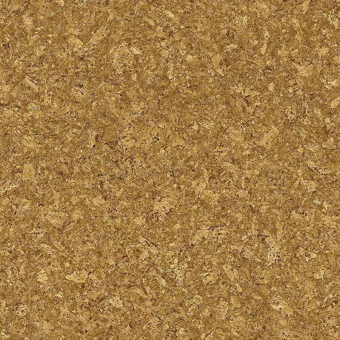 Beauflor PVC-Boden Meterware Plaza - 400 cm, Kyara, Braun - Nahaufnahme einer Korkplatte, die die natürliche Textur und das Muster des Korkmaterials hervorhebt. Die warmen Farbtöne verleihen einen rustikalen Charme.