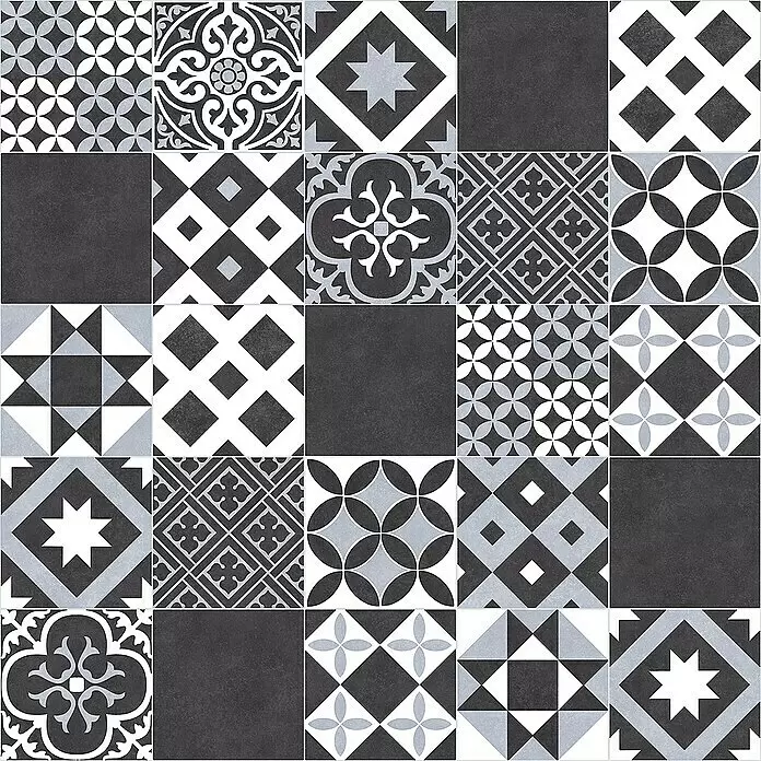 Beauflor PVC-Boden Meterware Plaza - 400 cm, Amadora, Schwarz/Blau - Detailaufnahme