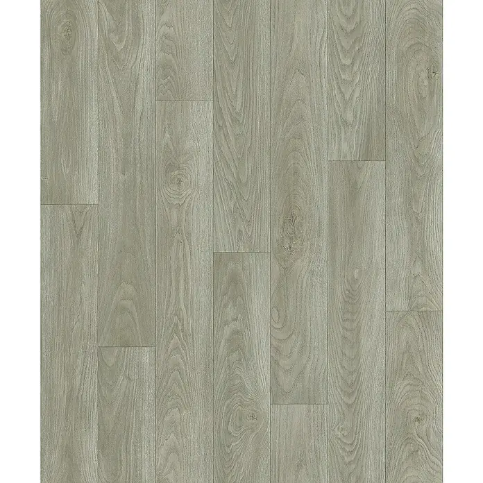 Beauflor PVC-Boden Meterware Feelings - 200 cm, Chapman Oak, Grau - Graue Holzboden-Textur. Das Bild zeigt die natürliche Maserung und das Muster des Holzfußbodens mit einem modernen, grauen Finish.