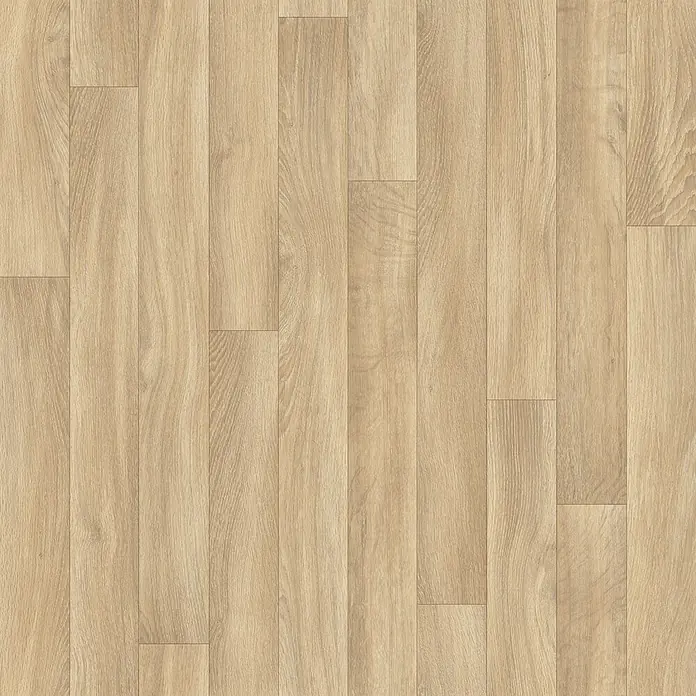 Beauflor PVC-Boden Meterware Novo - 400 cm, Golden Oak, Natur - Hochauflösendes Bild eines Parkettbodens aus hellem Holz mit natürlicher Maserung und warmen Farbtönen für eine gemütliche Atmosphäre.