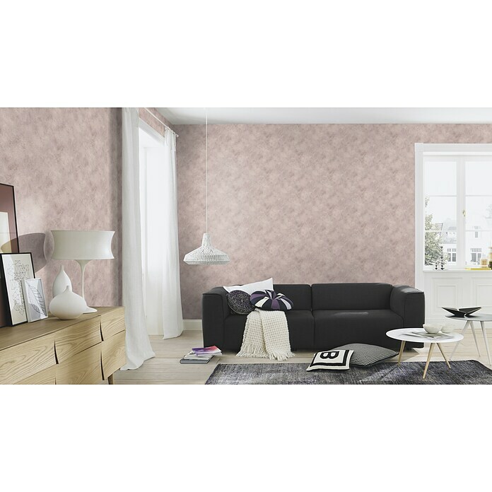Rasch Finca Vliestapete (Rosa, Steinoptik, 10,05 x 0,53 m)