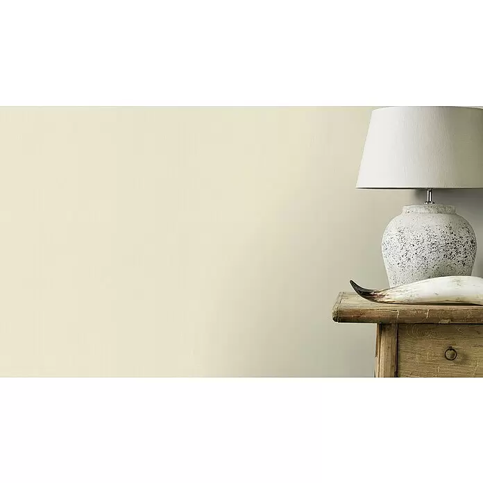 Rasch Vliestapete - Beige, Uni, 10,05 x 0,53 m, Matt, Feine Struktur - Stimmungsaufnahme