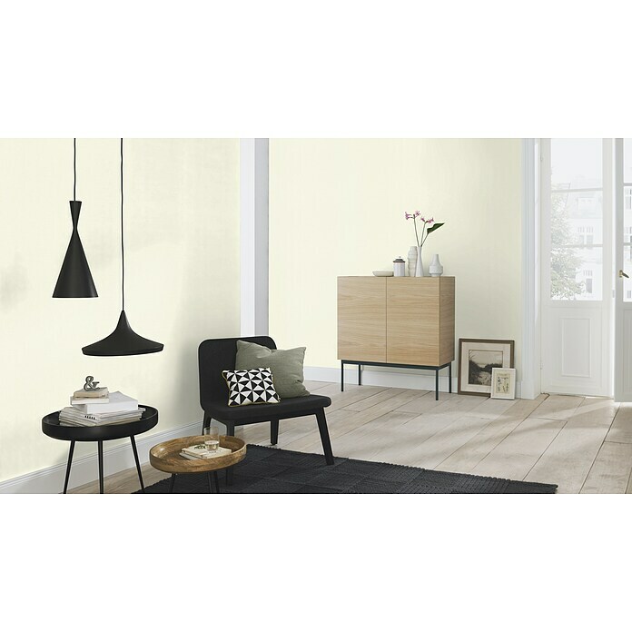Rasch Unsere Besten 2022 Vliestapete (Creme, Uni, 10,05 x 0,53 m)