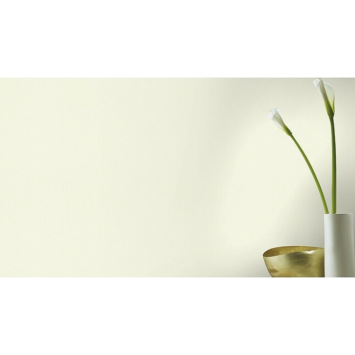 Rasch Unsere Besten 2022 Vliestapete (Creme, Uni, 10,05 x 0,53 m)
