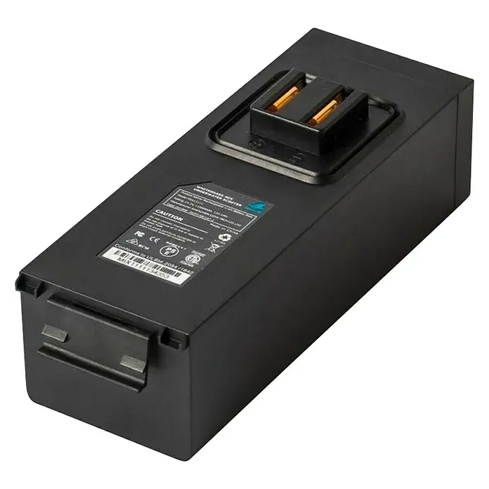 Sublue Ersatz-Akku - 11,1 V, Lithium-Polymer, 11.000 mAh - Ein schwarzer WHITESHARK MIX Unterwasser-Scooter-Akku ist abgebildet und zeigt Details wie Warnhinweise und Konformitätszeichen.