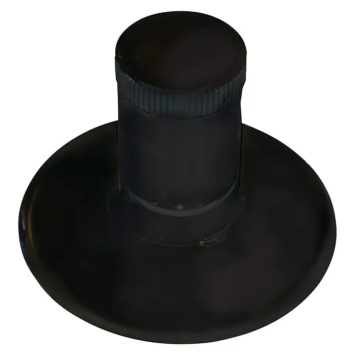 Isoltubex Mando para válvula oculto - Negro - Primer plano de una botella de tinta negra. Diseño elegante para proyectos artísticos y trabajos caligráficos.