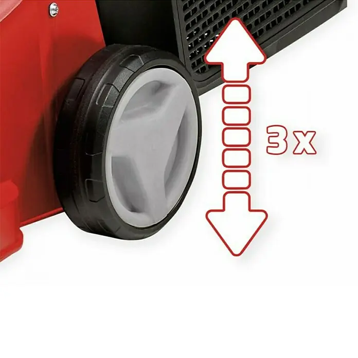 Einhell Cortacésped eléctrico GC-EM 1032 - 1.000 W, Ancho de corte: 32 cm - Una rueda con ajuste de altura para un dispositivo de jardinería, ajustable tres veces.