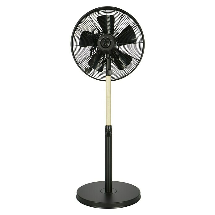 Proklima Standventilator Wood (Durchmesser: 40 cm, Braun/Schwarz, Höhenverstellbar)