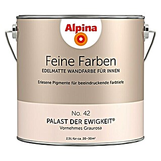 Alpina Wandfarbe Feine Farben (2,5 l, Palast der Ewigkeit, No. 42 - Vornehmes Graurosa, Matt, Konservierungsmittelfrei)