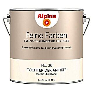 Alpina Wandfarbe Feine Farben (2,5 l, Tochter der Antike, No. 36 - Warmes Lichtweiß, Matt)