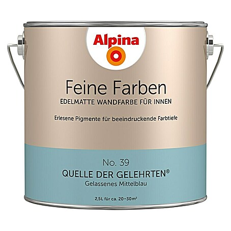 Alpina Wandfarbe Feine Farben (Quelle der Gelehrten, Matt, 2,5 l, Konservierungsmittelfrei)