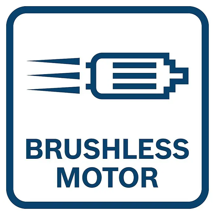 Bosch Professional AMPShare 18V Akku-Trockenbauschrauber GTB 18V-45 - 18 V, 2 Akkus, 6 Nm, Leerlaufdrehzahl 1. Gang: 0 U/min - 4.500 U/min - Symbol für einen bürstenlosen Motor, der für effiziente Leistung und lange Lebensdauer steht.\n