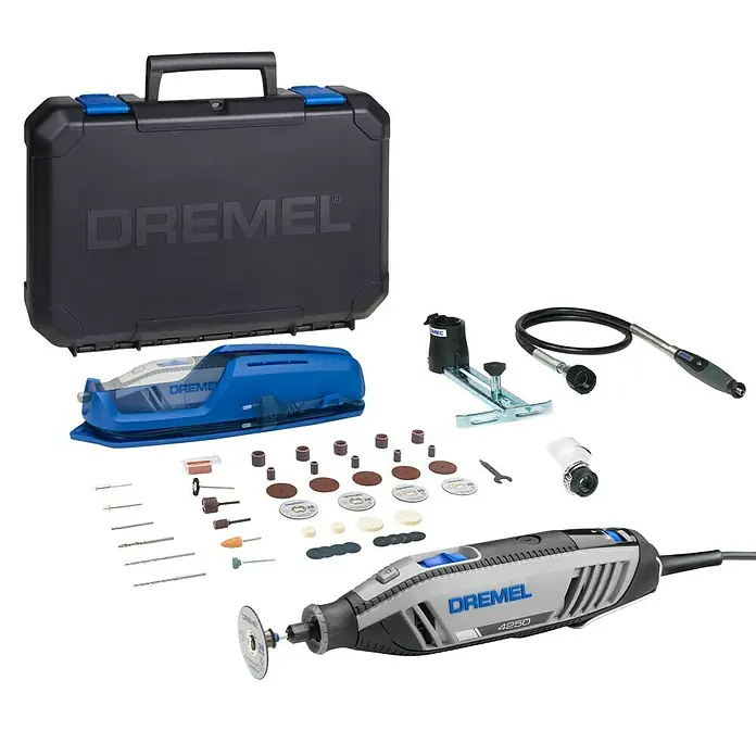 Dremel Multifunktionswerkzeug 4250-3/45 - 175 W, 5.000 U/min - 35.000 U/min - Dremel 4250 Multi-Tool Set mit Zubehör und Aufbewahrungskoffer, ideal für Heimwerker und Profis. Vielseitig und leistungsstark.