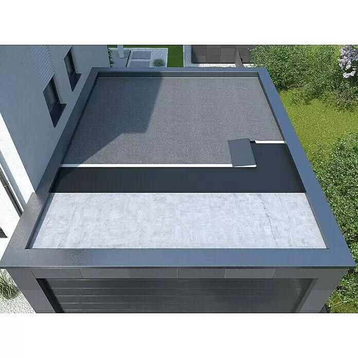 Bitumendachbahn KSK Flachdachbahn - Grau, Selbstklebend - Detailaufnahme